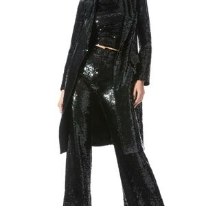 Alice + Olivia Black Macey Sequin Blazers & Suit Jackets